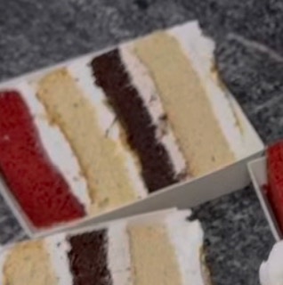 Red Velvet Cream Cheese Cake Slice